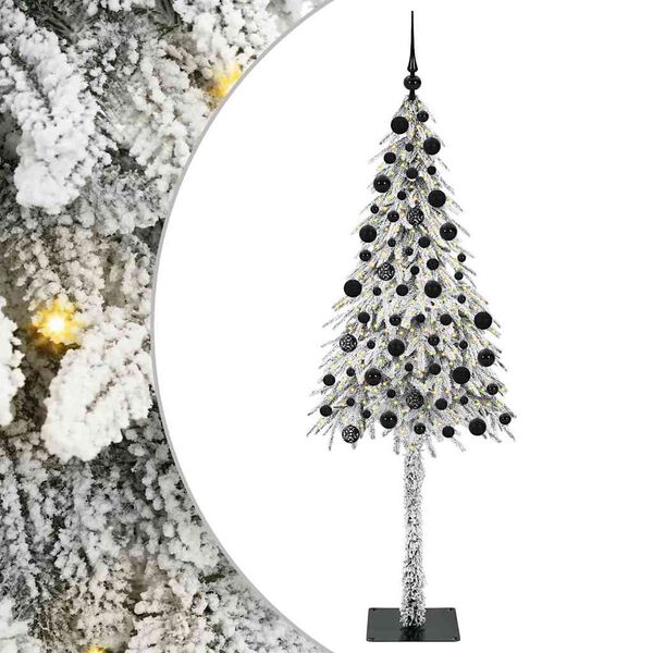 vidaXL Kerstboom met 300 LED met standaard Wit 210 cm PE en staal