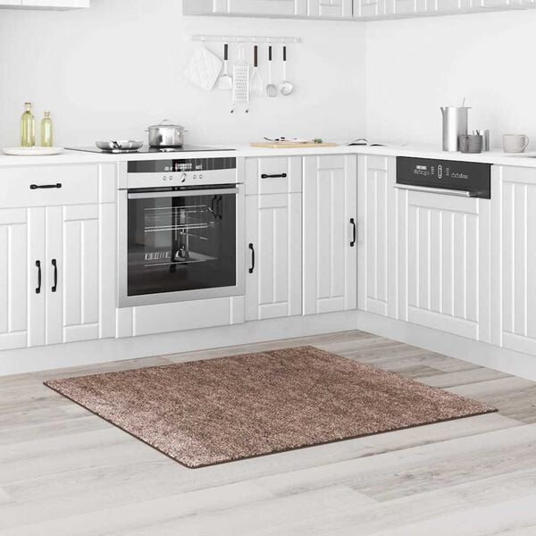 vidaXL Antislip Shaggy Tapijt Bruin 120 x 120 cm PP