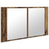 vidaXL Badkamer spiegelkast Oud Hout 80 x 12 x 45 cm Bewerkt hout