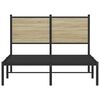 vidaXL Bedframe zonder matras metaal sonoma eikenkleurig 120x190 cm