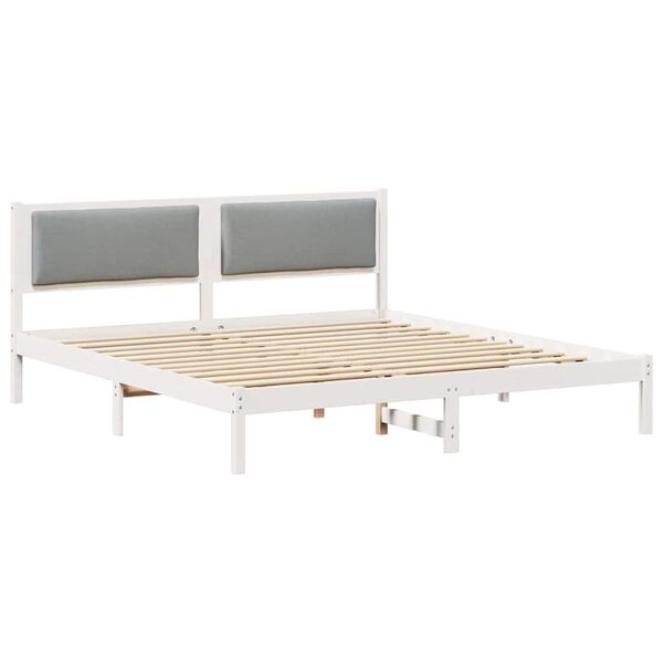 vidaXL Bedframe Lichtgrijs 200 x 200 cm Massief grenenhout