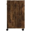 vidaXL Printerkastje met wielen 60x40x68,5 cm gerookt eikenkleurig