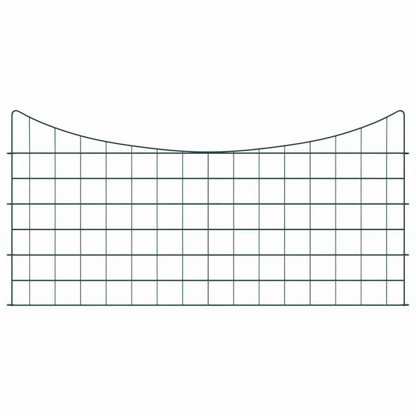 vidaXL Vijverhekken Set 5 pcs Groen 100 x 50 cm Staal