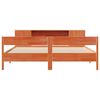 vidaXL Bed met boekenkast zonder matras grenenhout wasbruin 200x200 cm