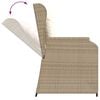 vidaXL 5-delige Loungeset met kussens poly rattan beige