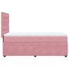 vidaXL Boxspring met matras fluweel roze 90x190 cm