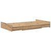 vidaXL Opbergbedframe met lade Artisan Eiken 120 x 190 cm Bewerkt hout