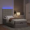 vidaXL Ottoman bed met matras en LED's 90x190cm stof taupe