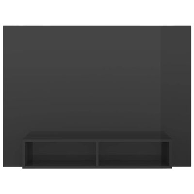 vidaXL Tv-wandmeubel 120x23,5x90 cm spaanplaat hoogglans grijs