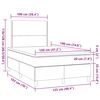 vidaXL Boxspring met matras en LED stof zwart 120x190 cm