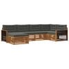 vidaXL Buiten bankenset 6 st Natuurlijk en Antraciet