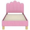 vidaXL Peuterbedframe met hoofdbord Roze 70 x 140 cm Stof