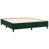 vidaXL Boxspring met matras en LED fluweel donkergroen 180x200 cm