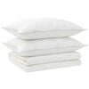 vidaXL Dekbed en Kussen Set 3 st 135x220 cm Zomer 200 GSM Wol Wit