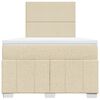 vidaXL Boxspring met matras stof cr&egrave;mekleurig 120x190 cm
