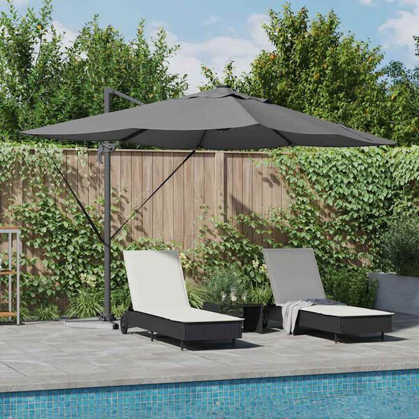 vidaXL Parasol Antraciet 352 x 251 x 265 cm Polyester en Aluminium
