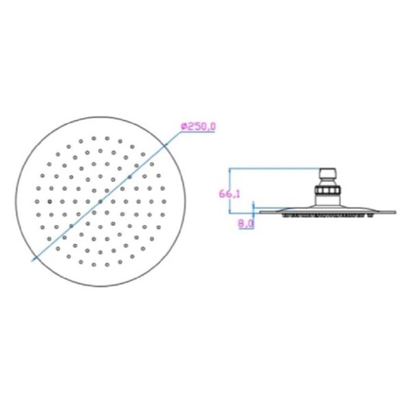SCH&Uuml;TTE Regendouche TOULOUSE roestvrij staal