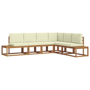 vidaXL 6 st Buiten bankenset Massief Acaciahout en Polyester
