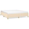 vidaXL Bedframe zonder matras stof cr&egrave;mekleurig 160x200 cm