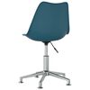 vidaXL Eetkamerstoel draaibaar kunstleer turquoise