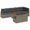 vidaXL Tuinbankenset 9 st Grijs poly rattan