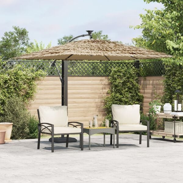 vidaXL Parasol met stalen paal 290x290x238 cm bruin