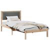vidaXL Bedframe Donkergrijs 90 x 200 cm Massief grenenhout