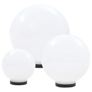 vidaXL LED-bollampen rond 20/30/40 cm PMMA 3 st