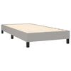 vidaXL Boxspring met matras en LED stof lichtgrijs 90x200 cm