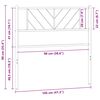 vidaXL Vervangend hoofdbord 100 cm metaal wit