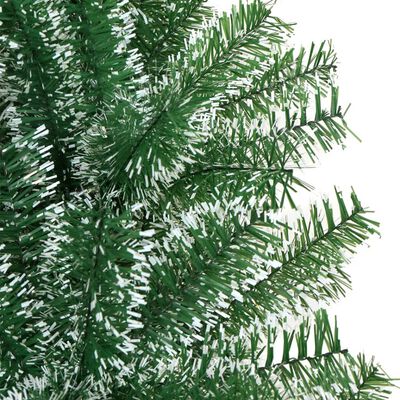 vidaXL Kunstkerstboom met sneeuw 210 cm groen