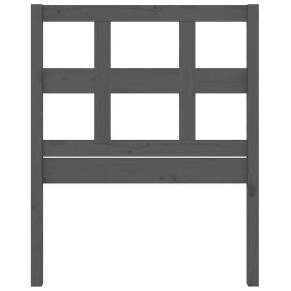 vidaXL Hoofdbord 80,5x4x100 cm massief grenenhout grijs