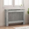 vidaXL Radiatorafdekking Beton Grijs 112 x 19 x 81,5 cm Bewerkt hout