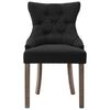 vidaXL Eetkamerstoelen 2 st stof zwart