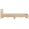 vidaXL Bedframe met LED Sonoma 137 x 190 cm Bewerkt hout