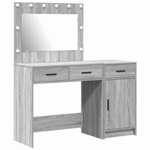 vidaXL Plafondtafel met lade 2 pcs Grijs 40 x 41 x 75 cm Bewerkt hout
