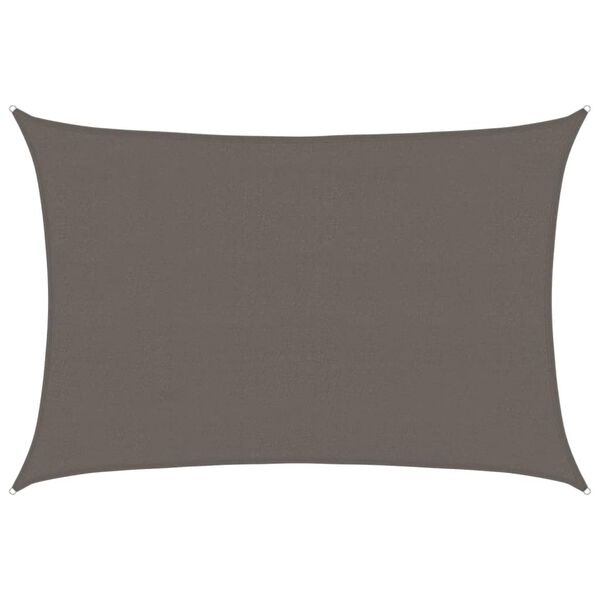 vidaXL Zonnescherm HDPE rechthoekig 4x6 m antraciet