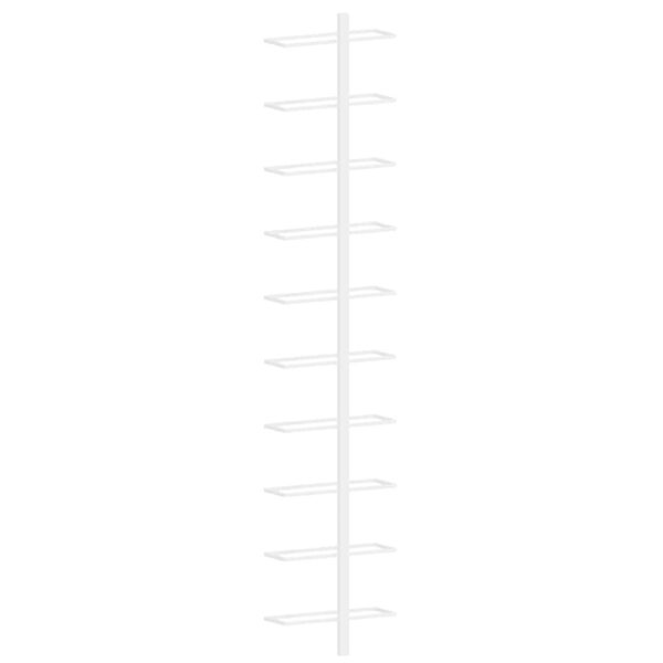 vidaXL Wijnrek voor 10 flessen wandmontage metaal wit