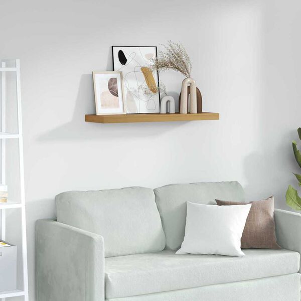 vidaXL Wandplank Wandgemonteerd Bruin 90 x 23,5 x 4 cm Bewerkt hout