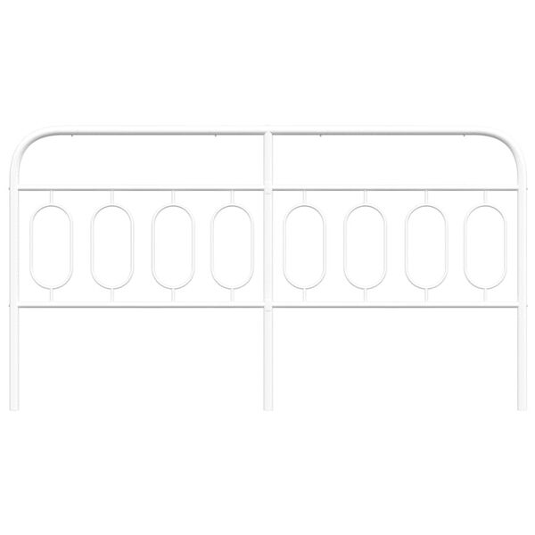 vidaXL Vervangend hoofdbord 193 cm metaal wit