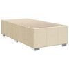 vidaXL Boxspring met matras stof cr&egrave;mekleurig 90x200 cm