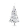 vidaXL Kunstkerstboom met verlichting en kerstballen 120 cm PET zilver