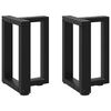 vidaXL Salontafelpoten 2 st T-vormig 38x25x(42-43) cm staal zwart