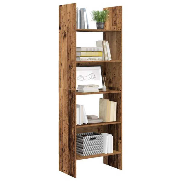 vidaXL Boekenkast Oudhout 60 x 35 x 180 cm Bewerkt hout