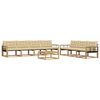 vidaXL Buiten bankenset 8 st Wit en Beige