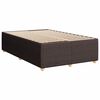 vidaXL Boxspring met matras stof donkerbruin 120x190 cm