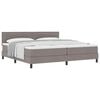 vidaXL Boxspringbed met kussen met hoofdeinde Taupe 200 x 200 cm Stof