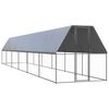 vidaXL Buitenhok voor kippen 2x12x2 m gegalvaniseerd staal