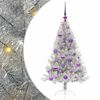 vidaXL Kunstmatig Voorverlicht Kerstboom met 150 LED Zilver 120 cm PET