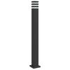 vidaXL Vloerlamp voor buiten met stopcontact 110 cm aluminium zwart